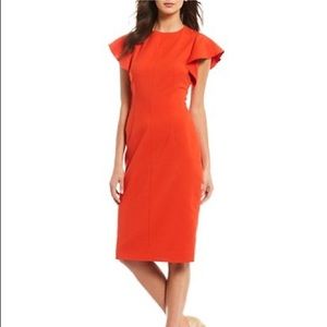 ANTONIO MELANI DIANA SHORT RUFFLE SLEEVE DRESS